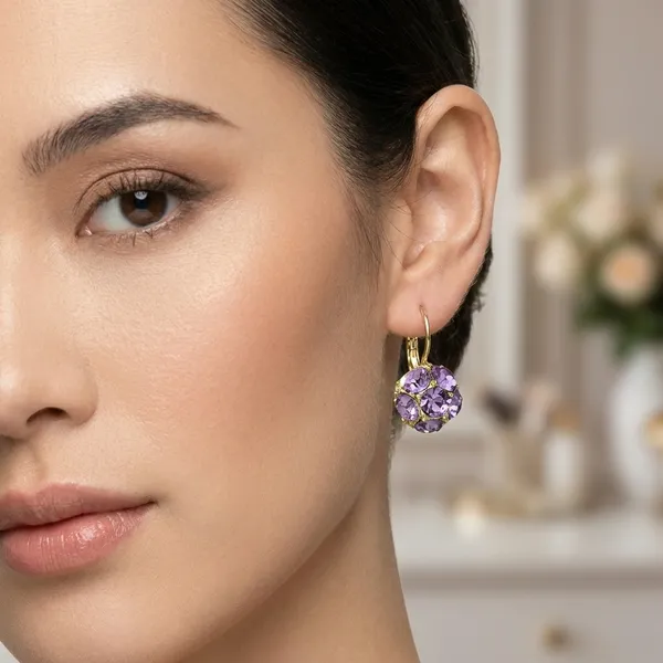 Purple_Earrings_Alloy_For_Women