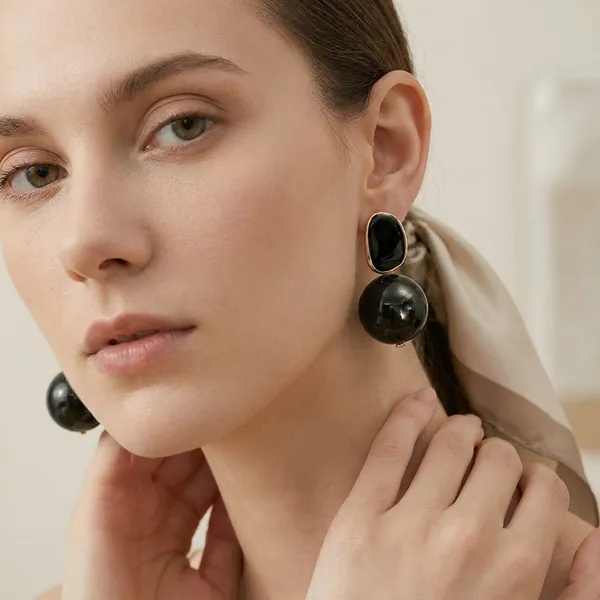 Black_Earrings_Alloy_For_Women