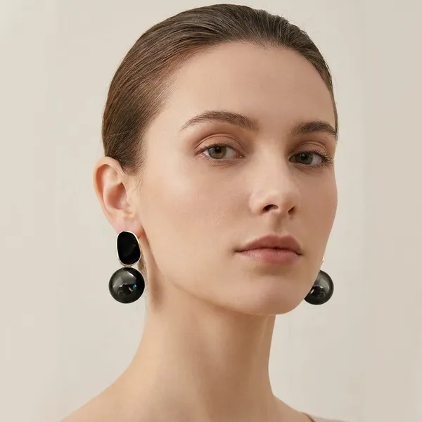 Black_Earrings_Alloy_For_Women