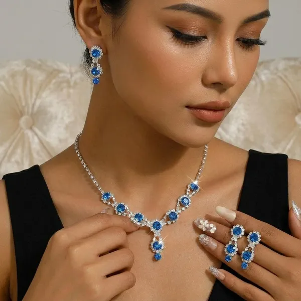 Blue_Jewelry_Set_Alloy_For_Women