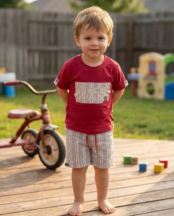 Red_Grey_Cotton_Applique_T-Shirt_&_Shorts_Co-Ord_Set_For_Baby_Boys