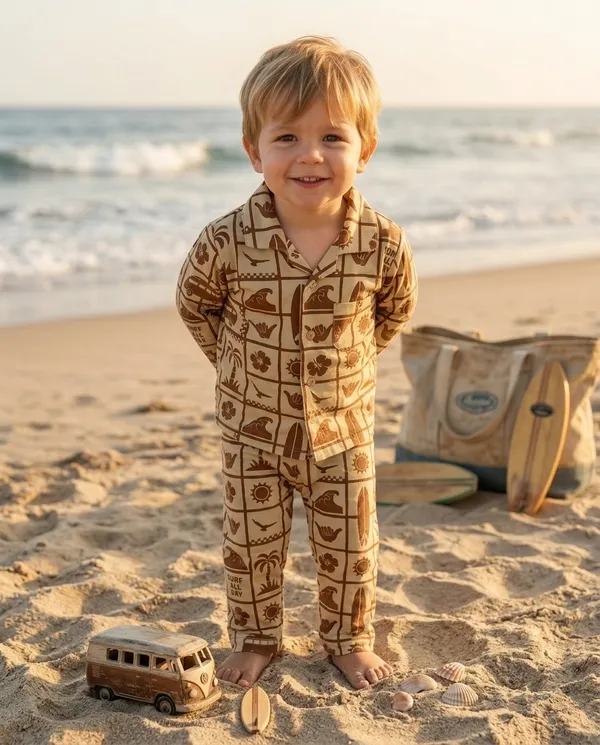 Beige_Brown_Cotton_Beach_Wear_Co-Ord_Set_For_Baby_Boys