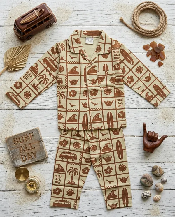 Beige_Brown_Cotton_Beach_Wear_Co-Ord_Set_For_Baby_Boys