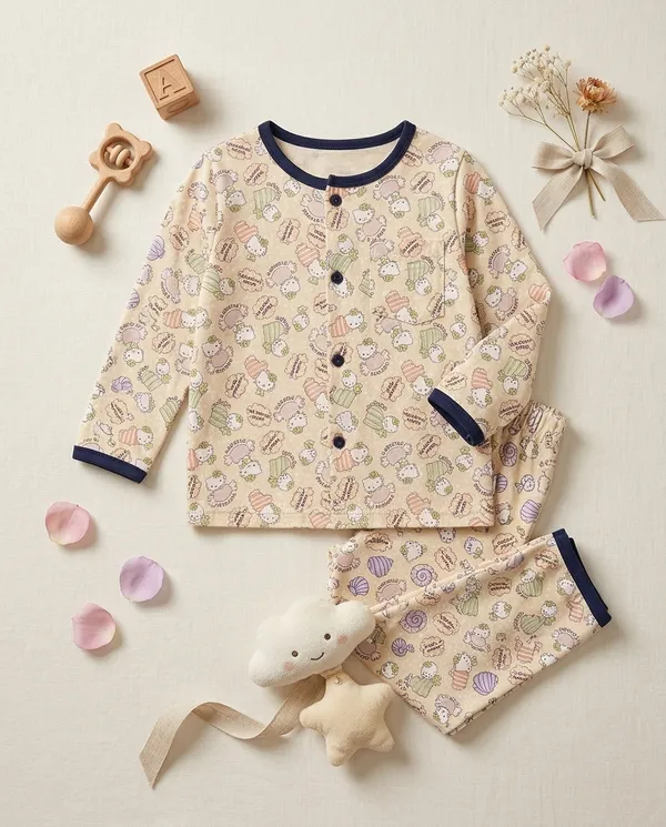 Pale_Yellow_Cotton_Night_Co-Ord_Set_For_Baby_Girls