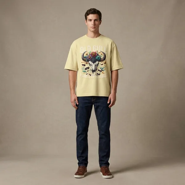 Beige_Cotton_Premium_T_Shirt_For_Men