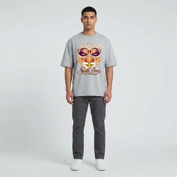 Greymelange_Cotton_Premium_T_Shirt_For_Men