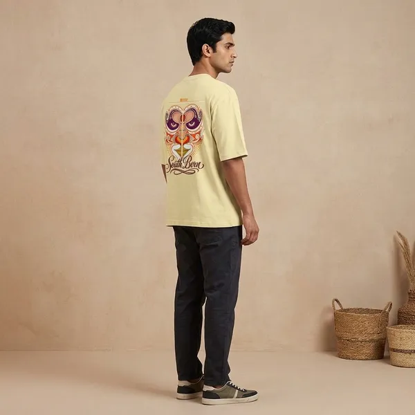 Beige_Cotton_Premium_T_Shirt_For_Men