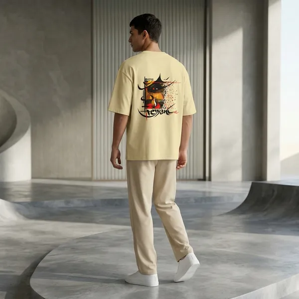 Beige_Cotton_Premium_T_Shirt_For_Men