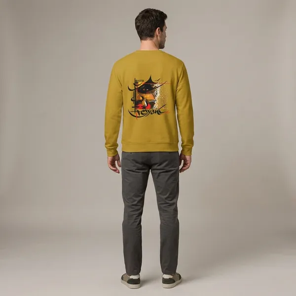 Mustardyellow_Cotton_Premium_Sweatshirt_For_Men