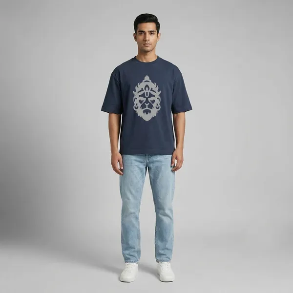 Navyblue_Cotton_Premium_T_Shirt_For_Men