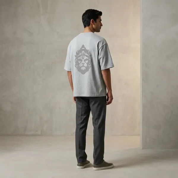 Greymelange_Cotton_Premium_T_Shirt_For_Men