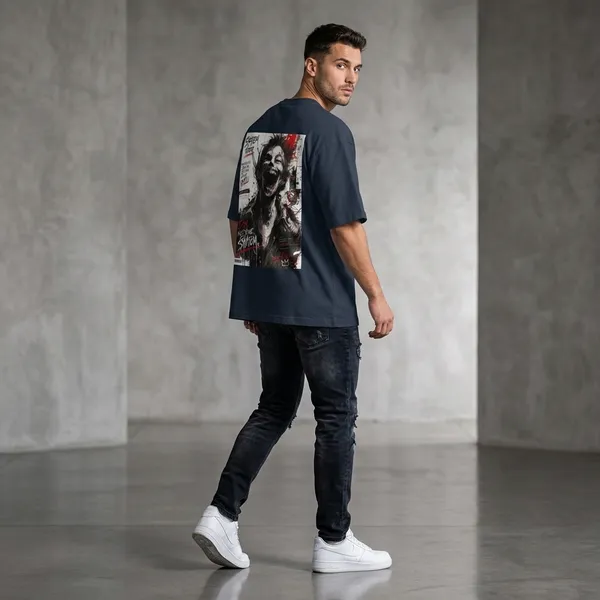 Navyblue_Cotton_Premium_T_Shirt_For_Men