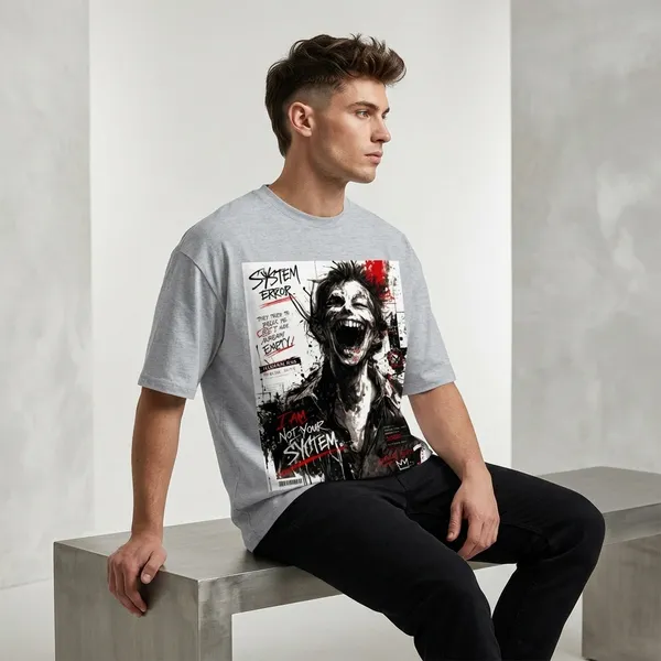 Greymelange_Cotton_Premium_T_Shirt_For_Men