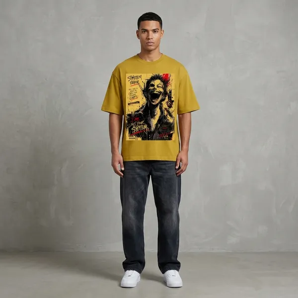 Mustardyellow_Cotton_Premium_T_Shirt_For_Men