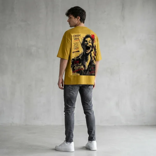 Mustardyellow_Cotton_Premium_T_Shirt_For_Men