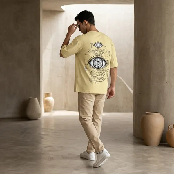 Beige_Cotton_Premium_T_Shirt_For_Men