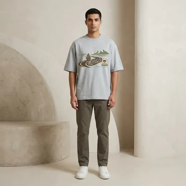 Greymelange_Cotton_Premium_T_Shirt_For_Men