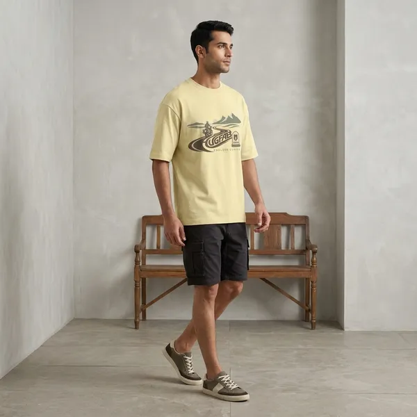 Beige_Cotton_Premium_T_Shirt_For_Men