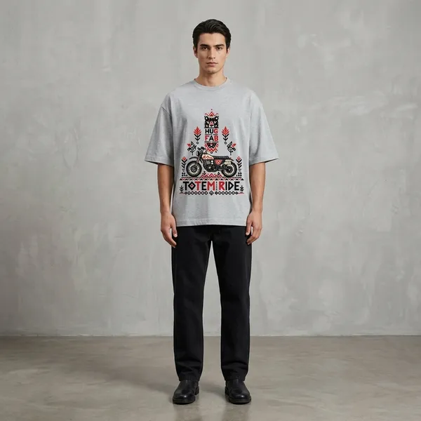Greymelange_Cotton_Premium_T_Shirt_For_Men