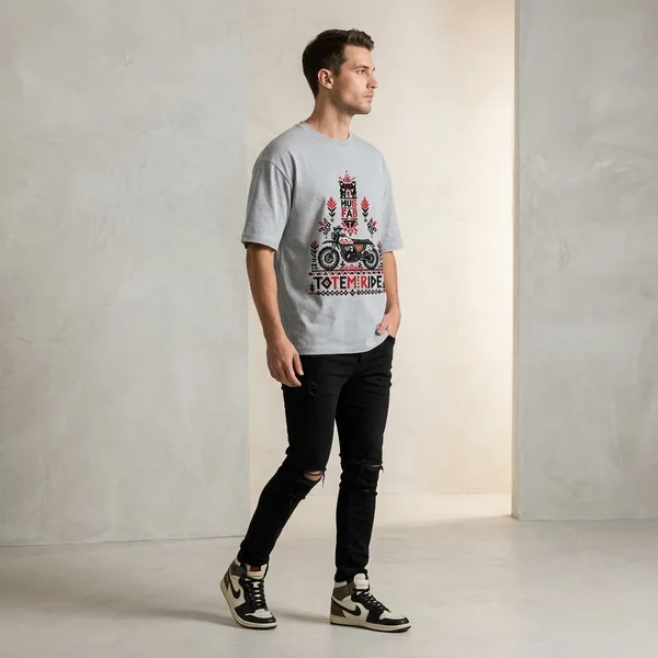 Greymelange_Cotton_Premium_T_Shirt_For_Men