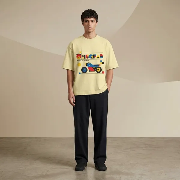 Beige_Cotton_Premium_T_Shirt_For_Men