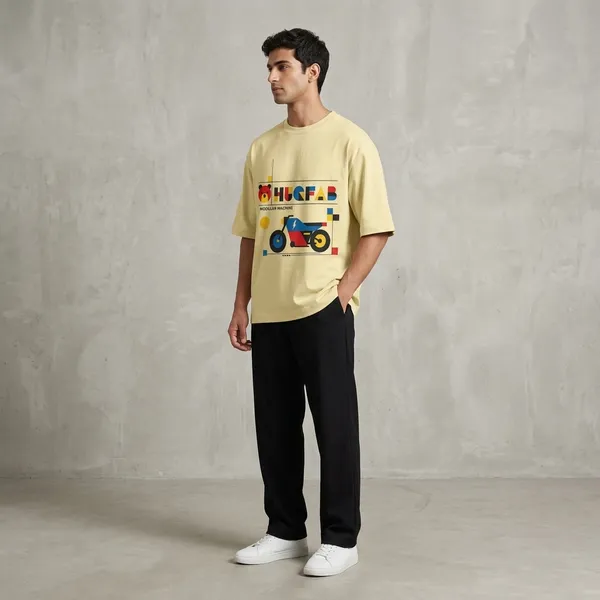 Beige_Cotton_Premium_T_Shirt_For_Men