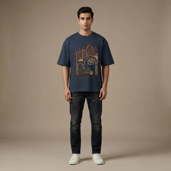 Navyblue_Cotton_Premium_T_Shirt_For_Men