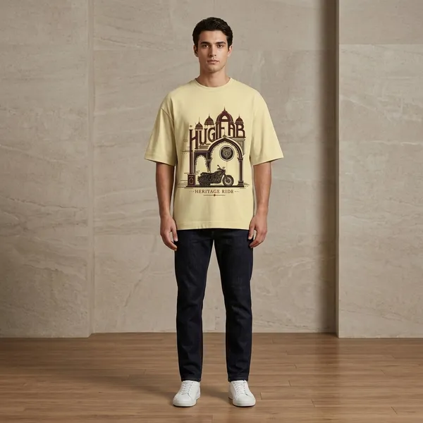 Beige_Cotton_Premium_T_Shirt_For_Men