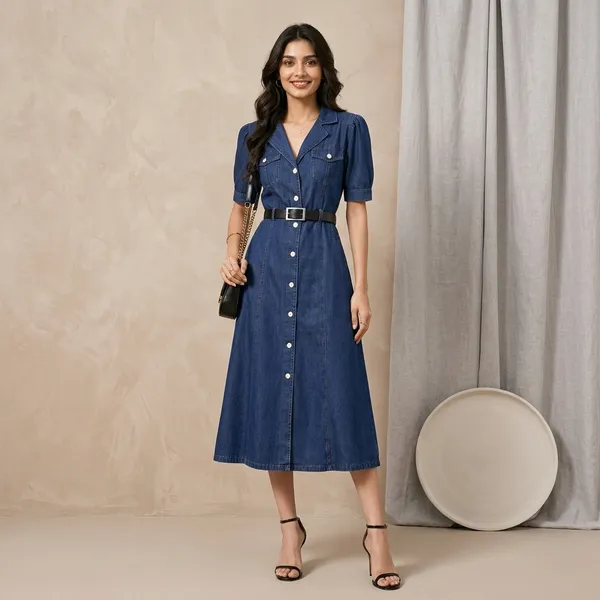Blue_Cotton_Premium_Denim_Dress_For_Women