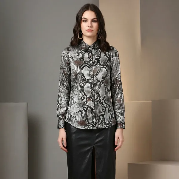 Black-Grey_Cotton_Premium_Animal_Print_Satin_Shirt_For_Women