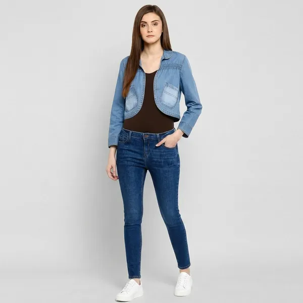 Blue_Cotton_Premium_Smocking_Shrug_For_Women