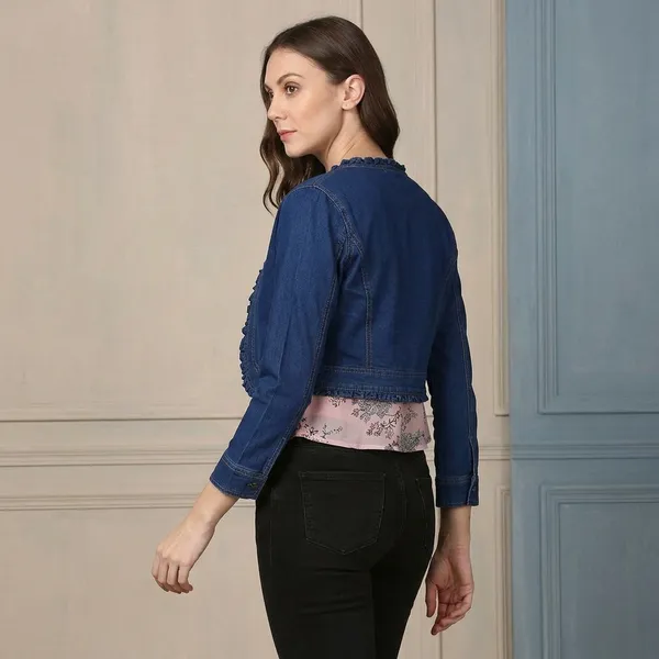 Navyblue_Cotton_Premium_Ruffled_Shrug_For_Women