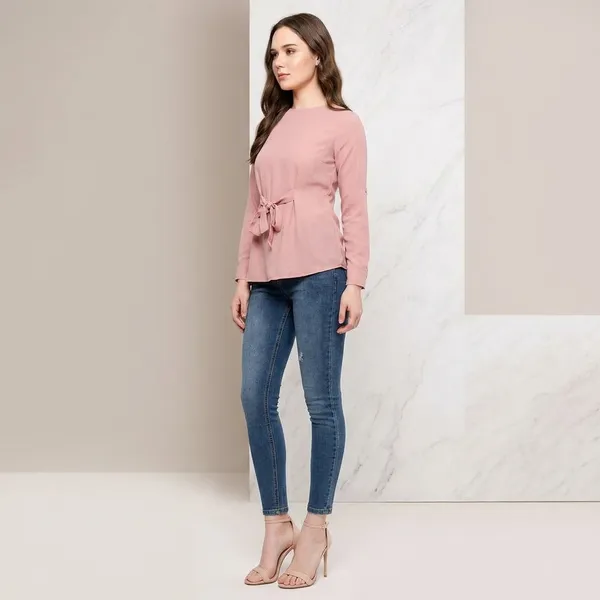 Pink_Cotton_Premium_Regular_Top_For_Women