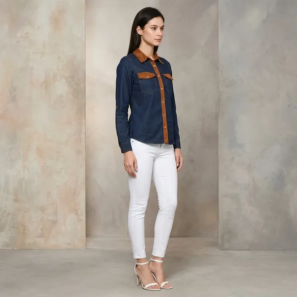 Blue_Cotton_Premium_Denim_Shirt_For_Women