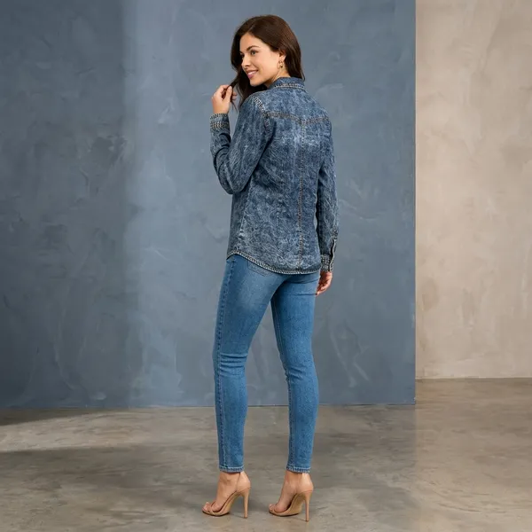 Blue_Cotton_Premium_Denim_Shirt_For_Women