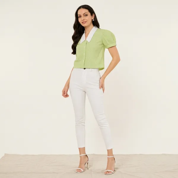 Green-White_Cotton_Premium_Striped_Shirt_For_Women