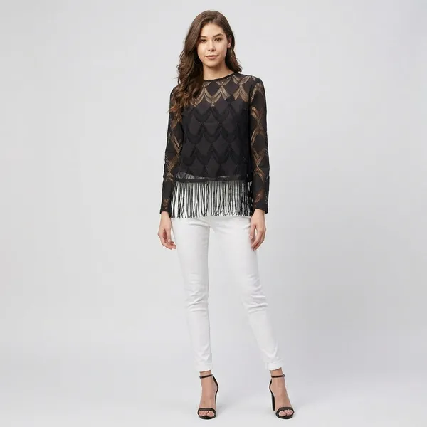 Black_Cotton_Premium_Lace_Top_For_Women