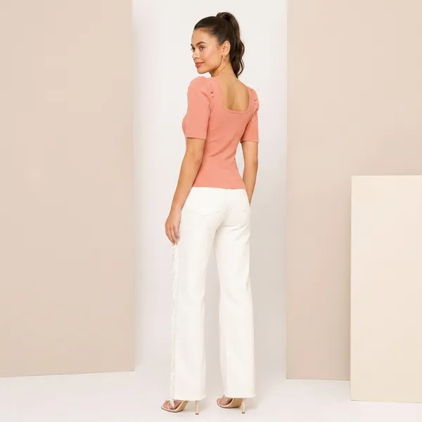 Pink_Cotton_Premium_Short_Sleeve_Top_For_Women