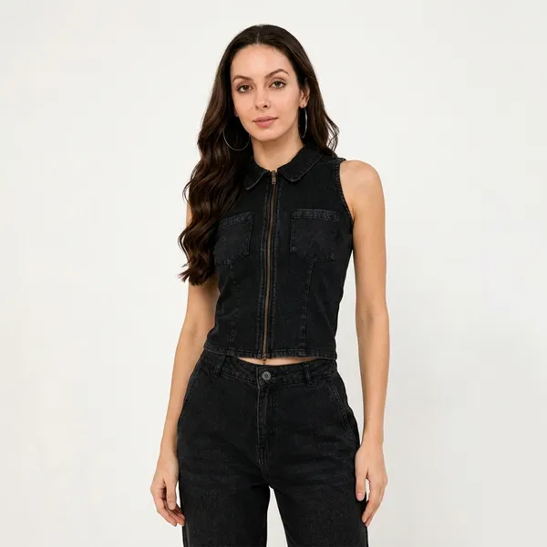 Black_Cotton_Premium_Sleeveless_Top_For_Women