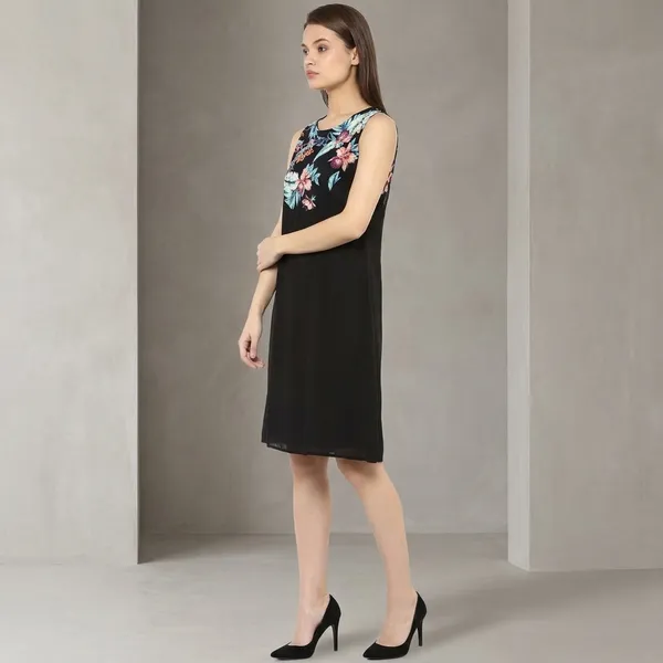 Black-Multicolor_Cotton_Premium_Above_Knee_Dress_For_Women