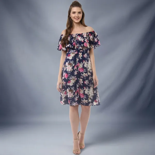 Navyblue_Cotton_Premium_Above_Knee_Dress_For_Women