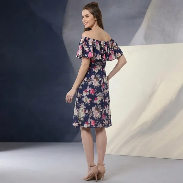 Navyblue_Cotton_Premium_Above_Knee_Dress_For_Women