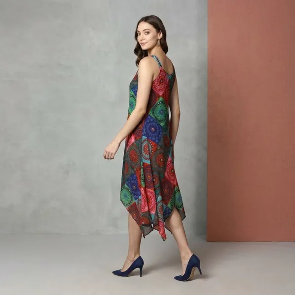 Multicolor_Cotton_Premium_Asymmetrical_Knee_Length_Dress_For_Women