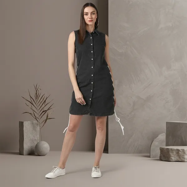 Black_Cotton_Premium_Sleeveless_Dress_For_Women
