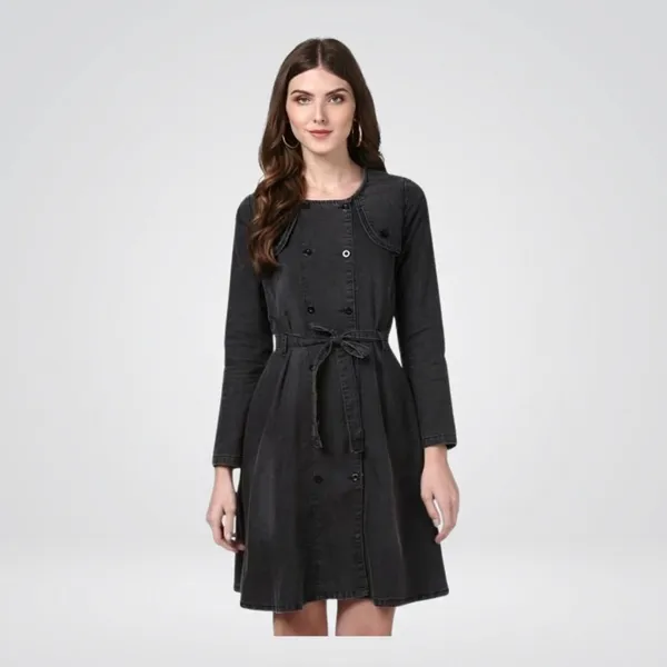 Black_Cotton_Premium_Denim_Dress_For_Women