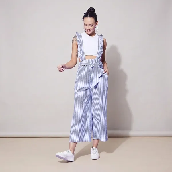 Lightblue_Cotton_Premium_Pinafore_Jumpsuit_For_Women