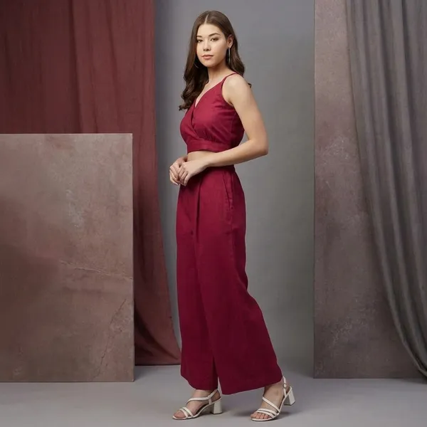 Maroon_Cotton_Premium_Crop_Top_And_Palazzo_Set_For_Women