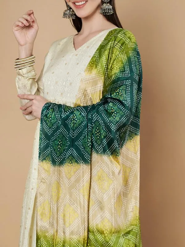 Teal_Green_Polyster_Fancy_Dupatta_For_Women