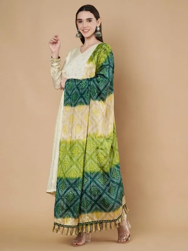 Teal_Green_Polyster_Fancy_Dupatta_For_Women