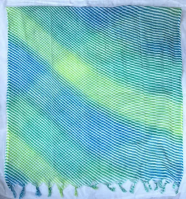 Blue_And_Green_Poly_Kota_Checks_Fancy_Dupatta_For_Women